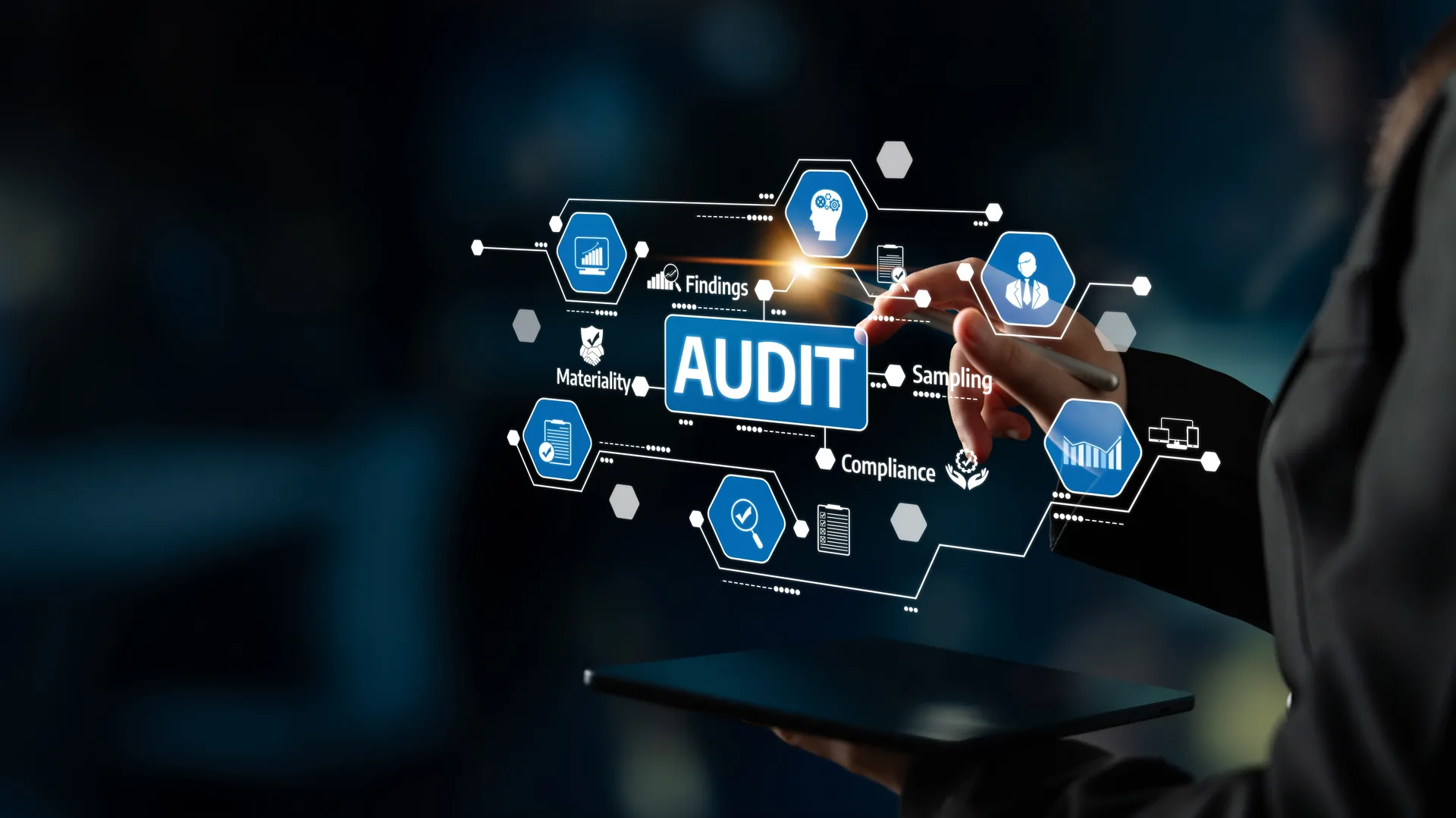 Digital audit process icons